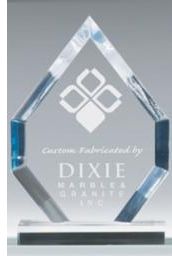 Clear Arrowhead Award — 8 inch — 6 × 8 inches
