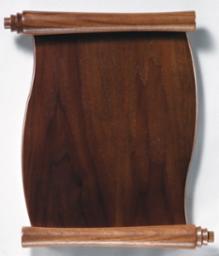 Genuine Walnut Scroll Plaque — 10 × 12 inches