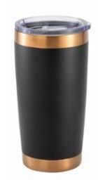 Tahoe 20 oz Gold & Bronze Accent Tumbler — Black / bronze accent